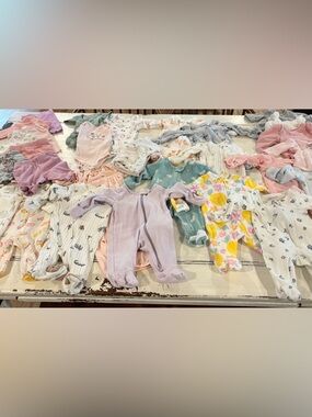 29 Piece Newborn Girl Clothing Bundle Mixed Brands